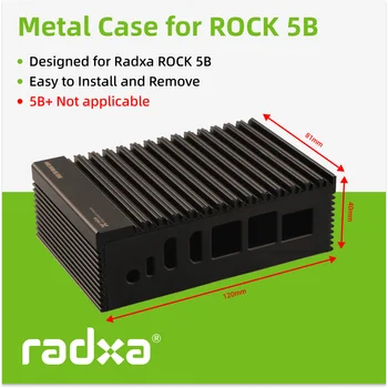 Radxa Metallgehäuse für ROCK 5B, Nicht für 5B+ geeignet, Vollmetallgehäuse