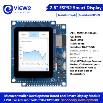ESP32 S3 Display Development Board 2,8 Zoll 240*320 Dual Core LVGL HMI 16M Flash Ardu-ino WIFI&Bles LCD TFT