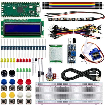 Pi Pico Starter Kit Raspberry Pi Pico Entwicklungsboard Kit Raspberry Pi RP2040 Programmierung + LCD 1602