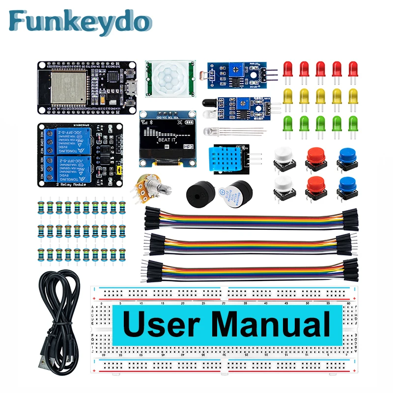 ESP32 Starter Kit für ESP32 ESP-32S WIFI IOT Development Board DIY Learning Kit mit Tutorial Kompatibel