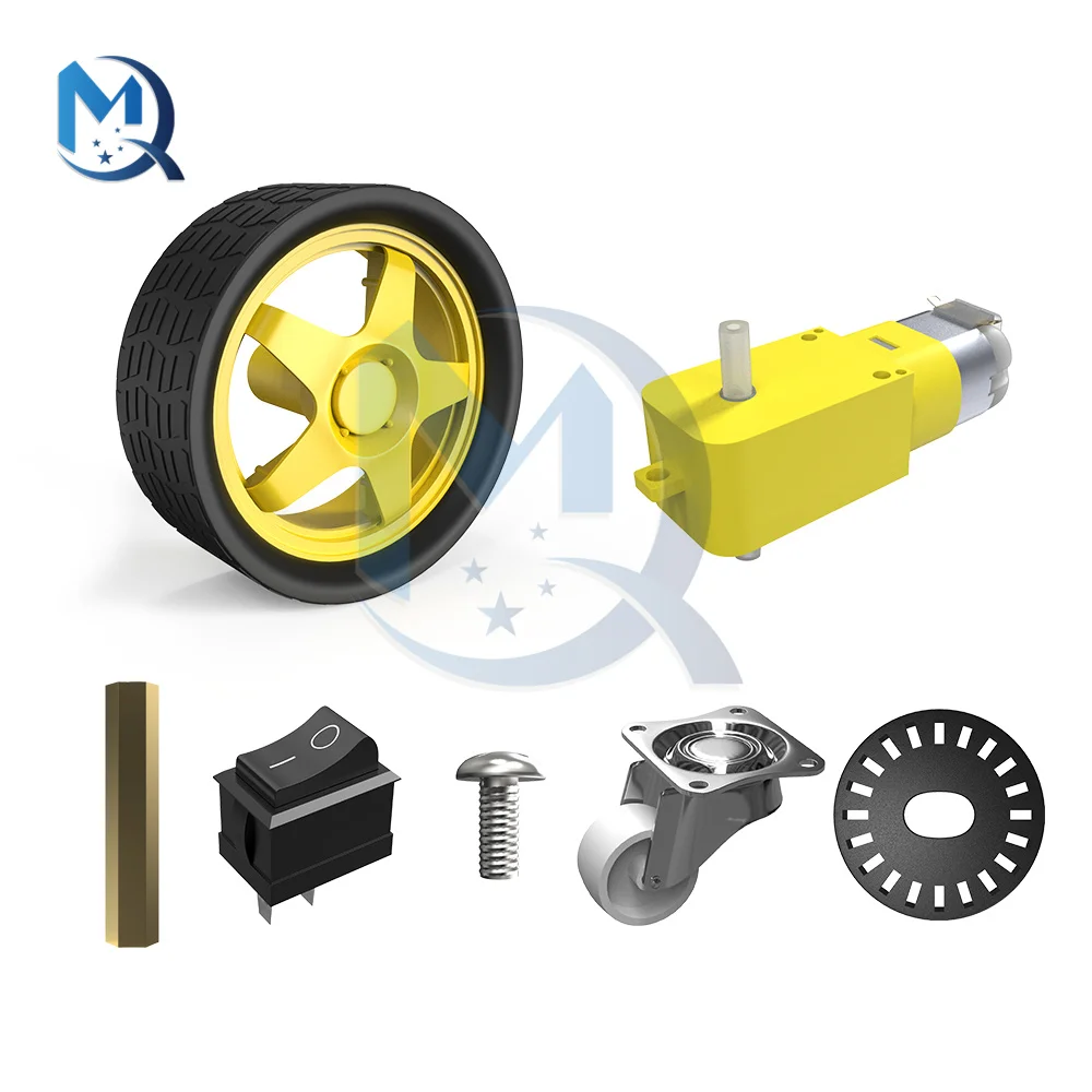 Smart Roboter Auto 2WD Motor Chassis /Tracing Fernbedienung Zwei-rad – Bild 3
