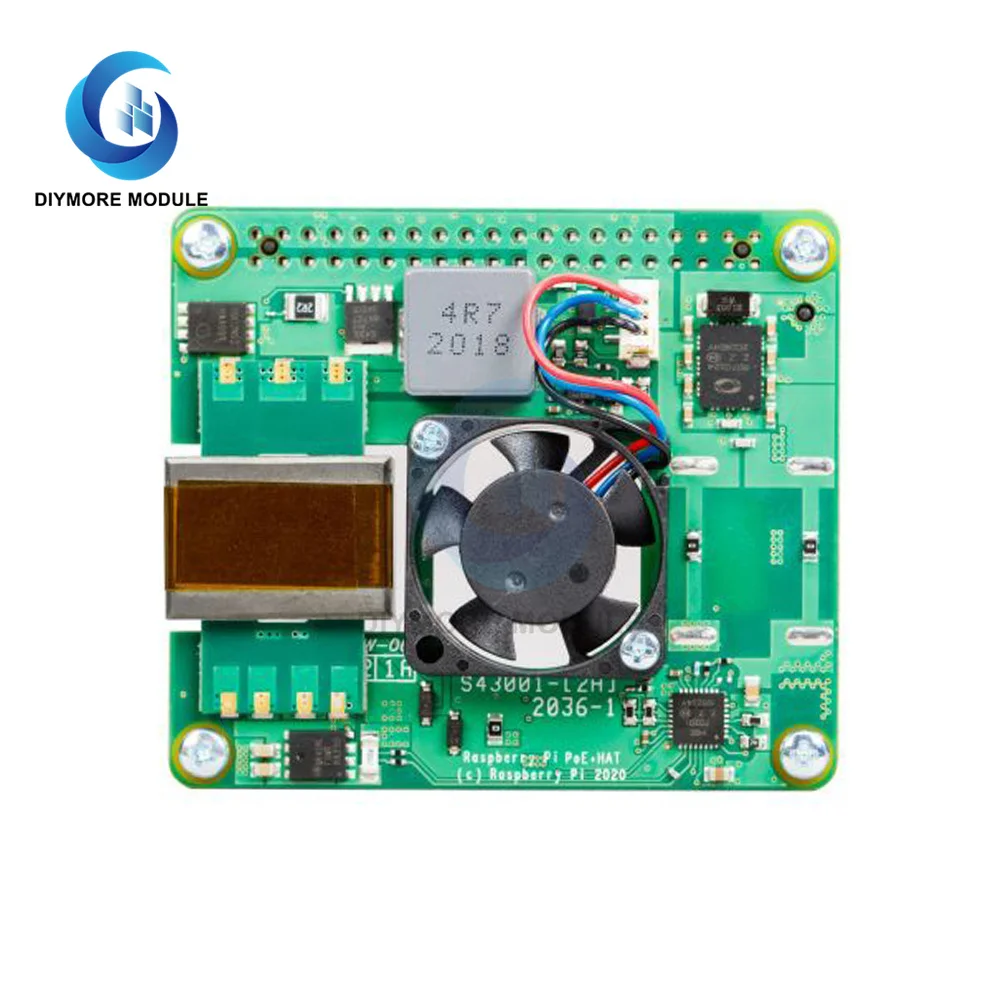 Raspberry Pi PoE + HUT für Raspberry Pi 4B/3B + 802,3 af/at-konform DC – Bild 2