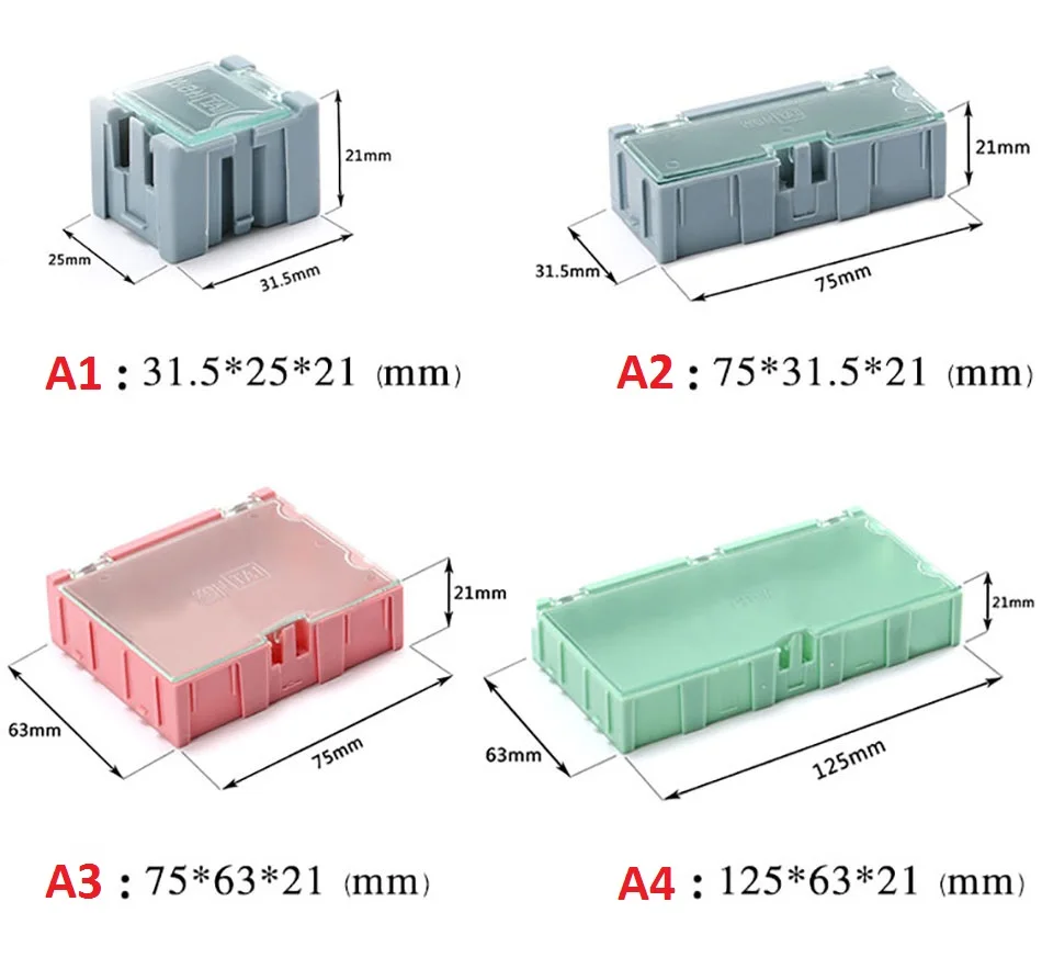 Aufbewahrungsboxen für kleine elektronische Bauteile/SMD-Kit-Teile – Bild 3
