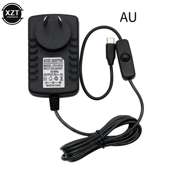 Raspberry Pi 4 Typ-C Netzteil 5V 3A Power Adapter Mit ON/OFF Schalter EU UNS AU UK Stecker Ladegerät