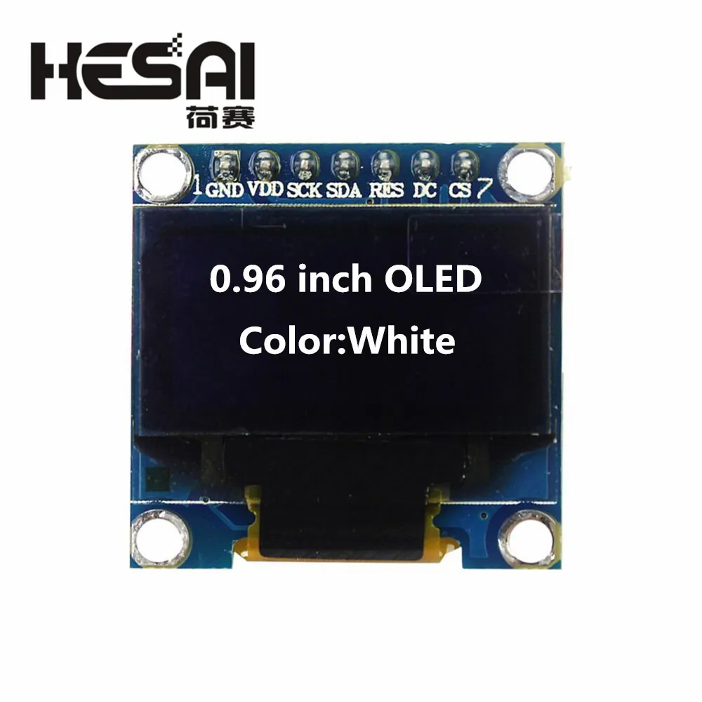 0,96 Zoll oled weißes Anzeige modul x 64 oled spi 7pin Treiber chip ssd1306 für Arduino DIY Kit