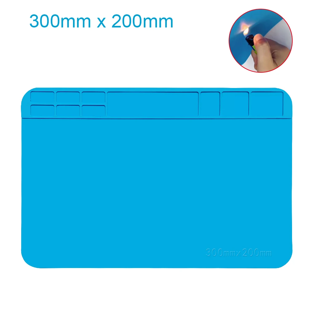 Lötmatte ESD Antistatische hitzebeständige Isolierung Arbeitsmatte Lötstation Kit Silikon Reparatur Pad