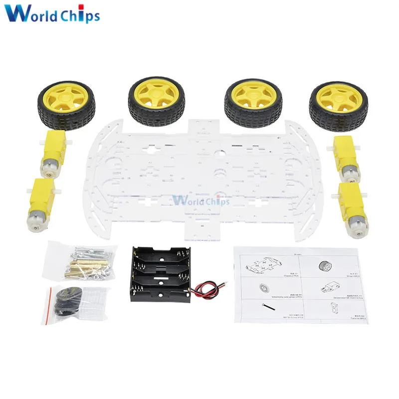 Smart Auto Kit 4WD Smart Roboter Auto Chassis Kits Auto – Bild 3