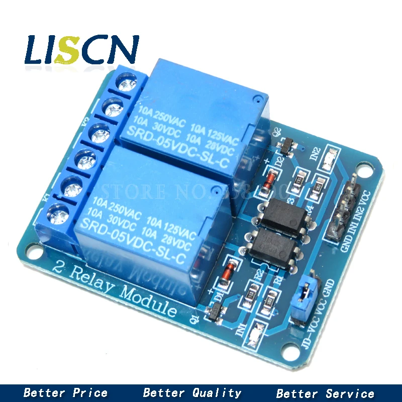 5v 12v 1 2 4 6 8 kanal relais modul mit optokoppler Relais Ausgang 1 2 – Bild 3