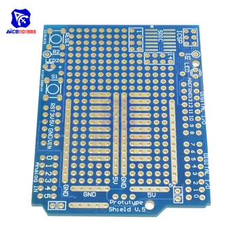 Diymore Prototyp-Leiterplatte für Arduino R3 FR-4 Fiber 2 mm 2,54 mm Pitch Prototype Shield V.5