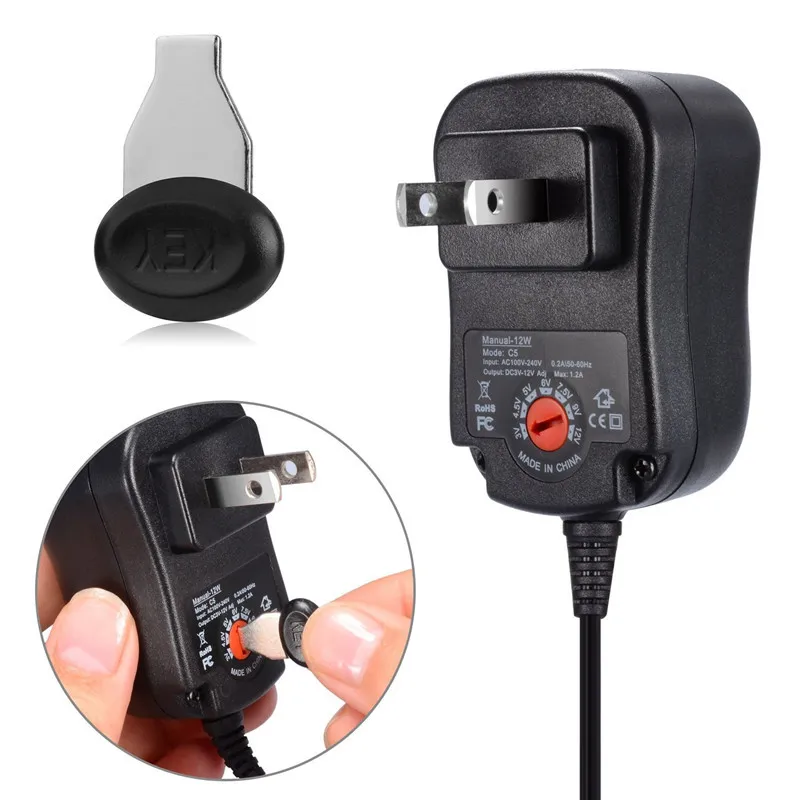 3V 4,5 V 5V 6V 7,5 V 9V 12V 2A/2,5 A AC/DC Einstellbare Power Adapter – Bild 2