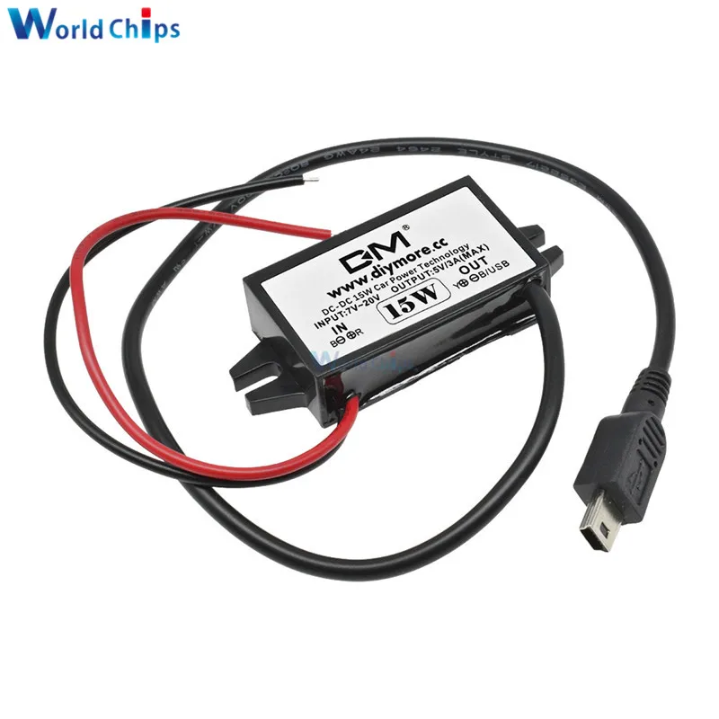 12V zu 5V 3A 15W DC-DC Step Down Buck Converter Netzteil Modul – Bild 5