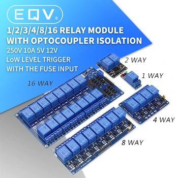 5V 12V 1 2 4 6 8-Kanal-Relaismodul mit Optokoppler. Relaisausgang 1 2 4 6 8-Wege-Relaismodul für Arduino