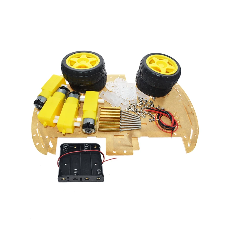 Arduino UNO R3 Roboter 4WD Autos RC Fernbedienung L98N Robotik Lernen Kit Pädagogisches Stem Spielzeug DIY