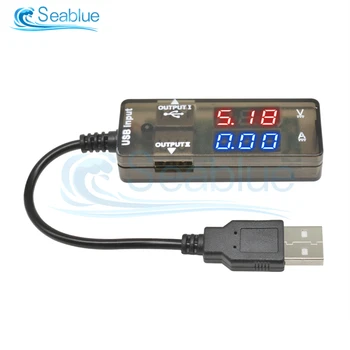 Digital Dual USB Strom Spannung Lade Detektor Tester Batterie Voltmeter Amperemeter Ladegerät Arzt Multimeter