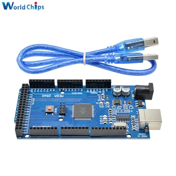 MEGA2560 Mega 2560 R3 REV3 ATmega2560-16AU CH340G Bord Modul AUF USB Kabel Kompatibel für AVR USB Board USB