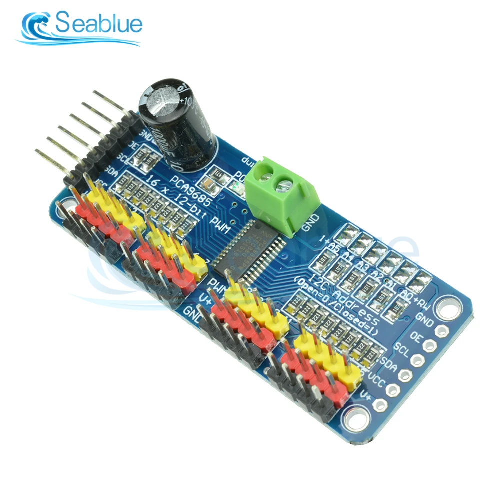 PCA9685 16 Kanal 12-bit PWM Servo Motor Fahrer I2C Interface Modul DC 5V-10V Für arduino Roboter