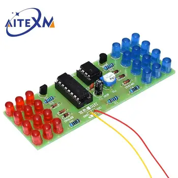 Ne555 cd4017 ic LED elektronische Lichter Kits rot blau zweifarbig diy Kit Strobe elektronische Anzug