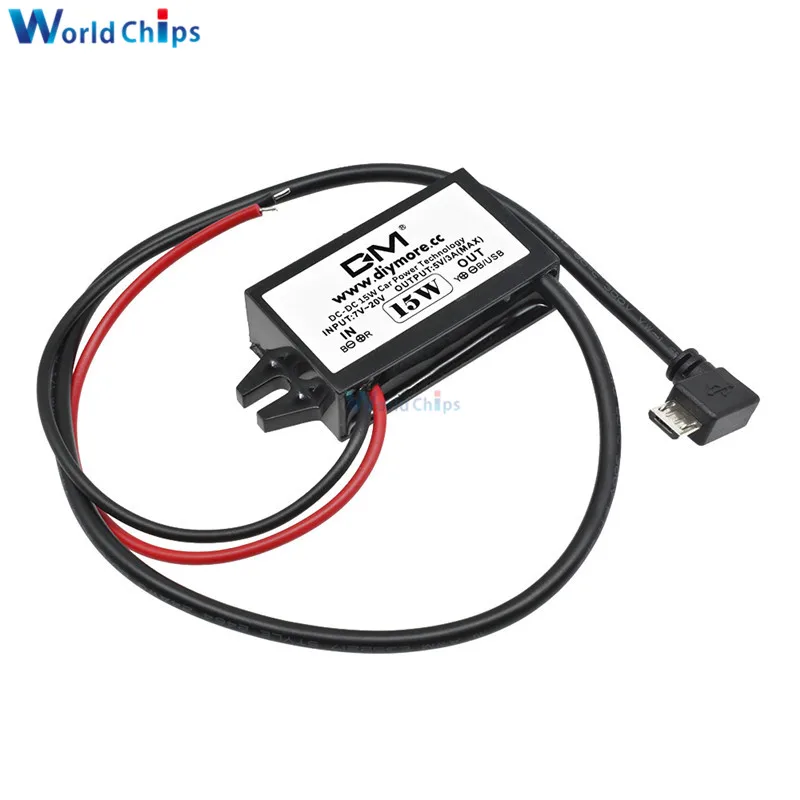 12V zu 5V 3A 15W DC-DC Step Down Buck Converter Netzteil Modul – Bild 6