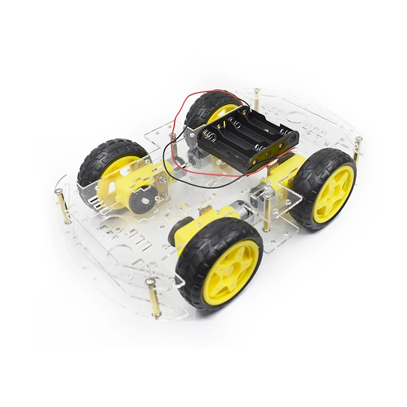 Smart Auto Kit 4WD Smart Roboter Auto Chassis Kits Auto Mit Geschwindigkeit Encoder und Batterie Box Diy