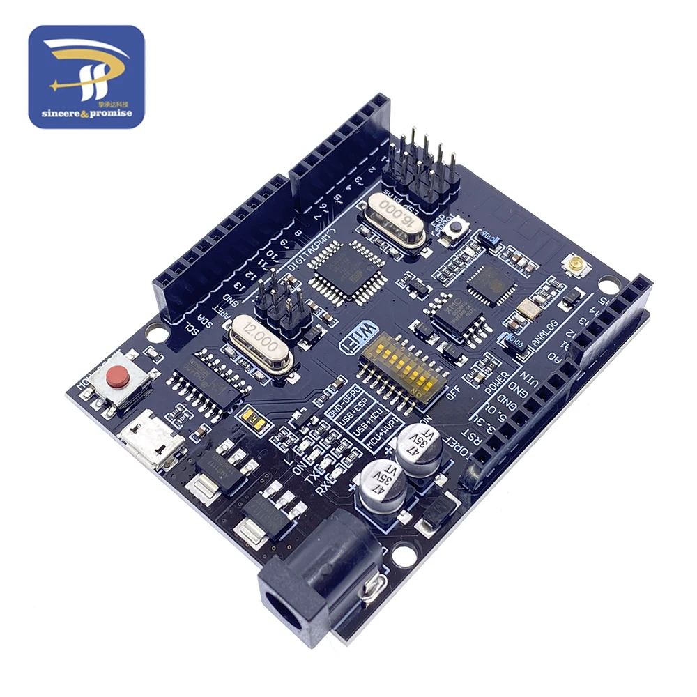 UNO + WiFi R3 ATmega328P + ESP8266 CH340 (32Mb speicher) 6V-9V USB-TTL CH340G Für Arduino NodeMCU WeMos Eine