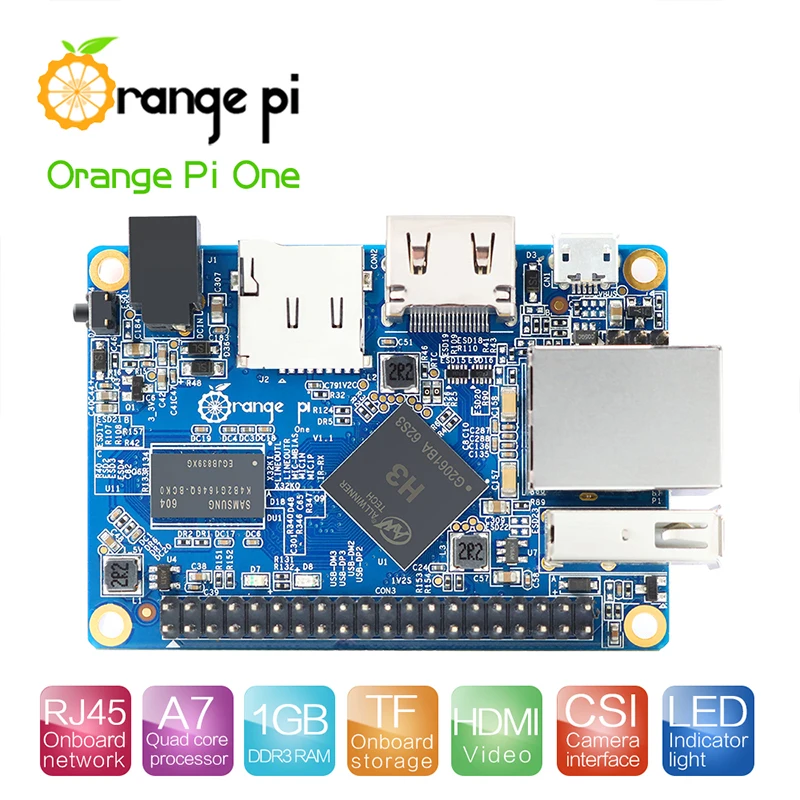 Orange Pi One 1GB RAM Mini-PC Allwinner H3 SoC DDR3 Quad-Core – Bild 4