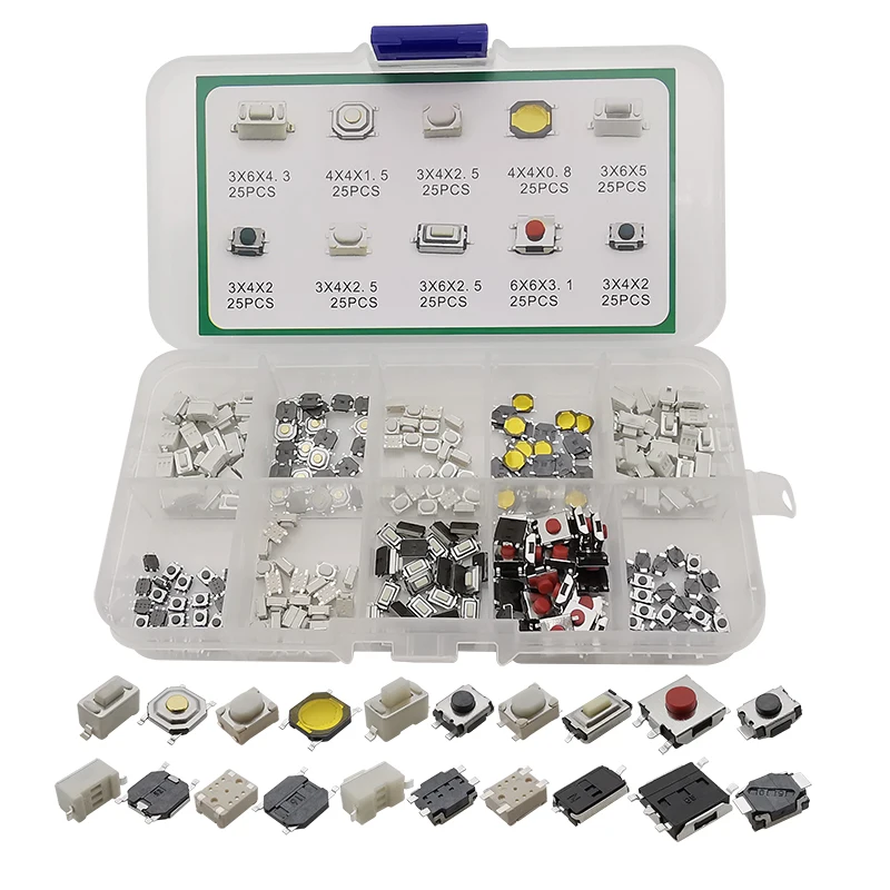 SMD Micro Tactile Push Button Switch Zubehör Kit Auto Fernbedienung Tablet Micro Momentary Key Touch Schalter