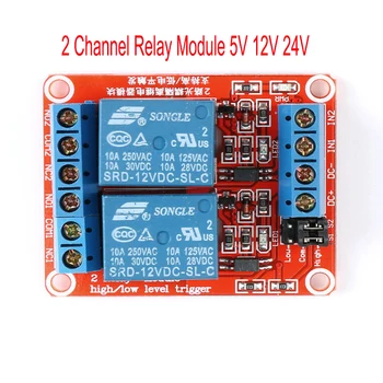 5V 12V 24V Relaismodul Hoch- und Niederpegel-Auslöser Relaissteuerung mit Optokoppler 1/2/4/12-Wege-Relais DC