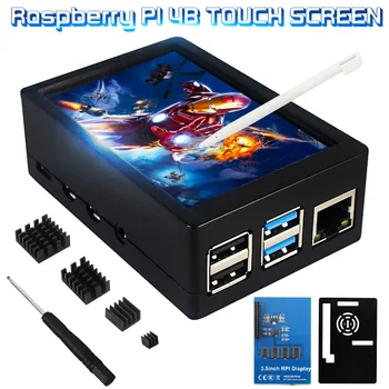 3,5 zoll Raspberry Pi Display 480*320 LCD Touch Screen + Touch Stift + ABS Fall + Kühlkörper für Raspberry Pi