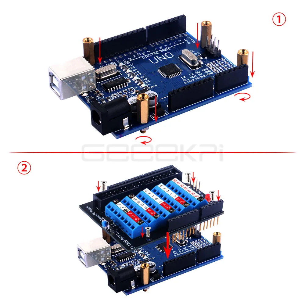 Arduino UNO Schraube Terminal Hut Pre-gelötet ICSP Pin Header Käfig – Bild 4