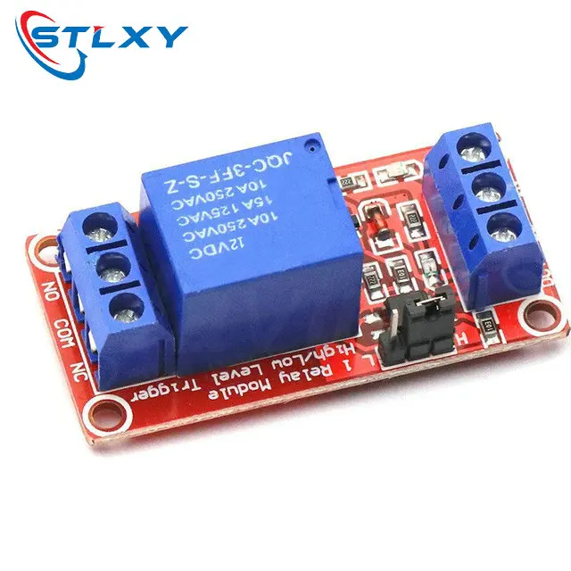 1-Kanal 5V 12V 24V Relaismodul-Board Shield mit Optokoppler, unterstützt High- und Low-Level-Trigger