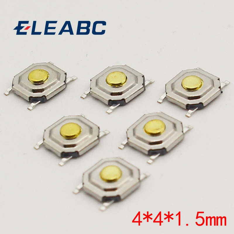 100 Teil/los SMD 4*4*1,5 MM 4X4X1,5 MM Tactile Tact Push Button Micro Schalter Momentary