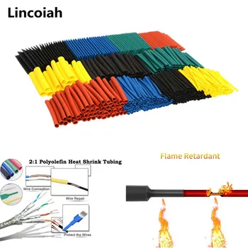 Schrumpf schlauch kit Isolierung Sleeving termoretractil Polyolefin Schrumpfen Verschiedene (164 Stück)