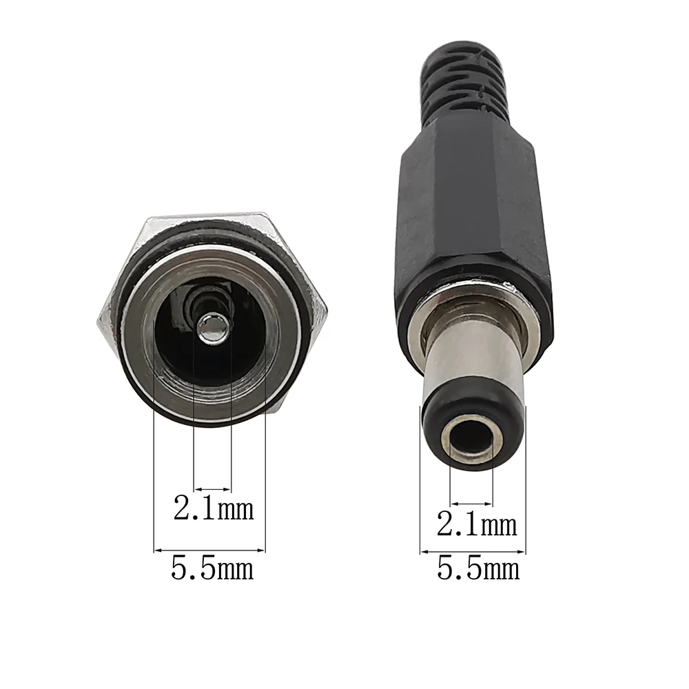 5,5x2,1mm DC Power Männlich Weiblich Buchse Adapter 12V 5,5*2,1mm DC – Bild 4