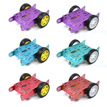 2WD Aluminium 2WD Auto Bildung Spielzeug Neue Legierung Auto Chassis Smart Roboter Auto Chassis Smart Roboter
