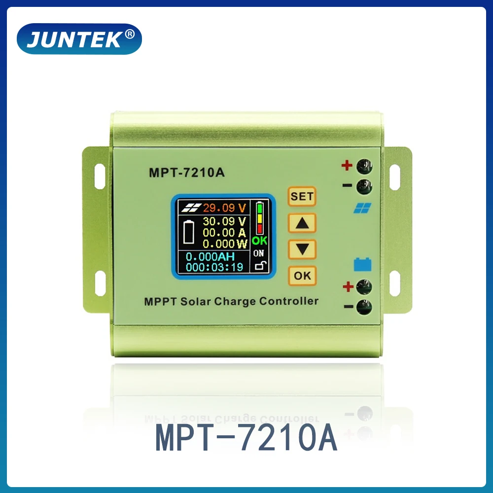 JUNTEK MPT-7210A MPPT-Controller Solarbatterieladegerät Panel Digitale Steuerung Boost-Spannungsmodul Ladung
