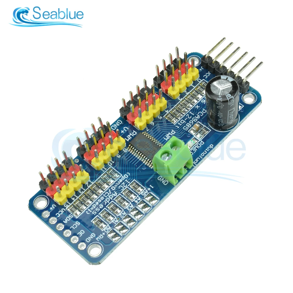PCA9685 16 Kanal 12-bit PWM Servo Motor Fahrer I2C Interface Modul DC – Bild 3