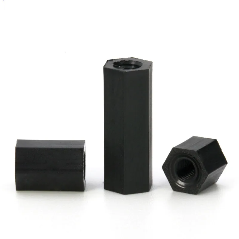 Schwarz Abstand Schraube Hex Nylon Standoff Spacer Spalte (50 Stück) – Bild 4