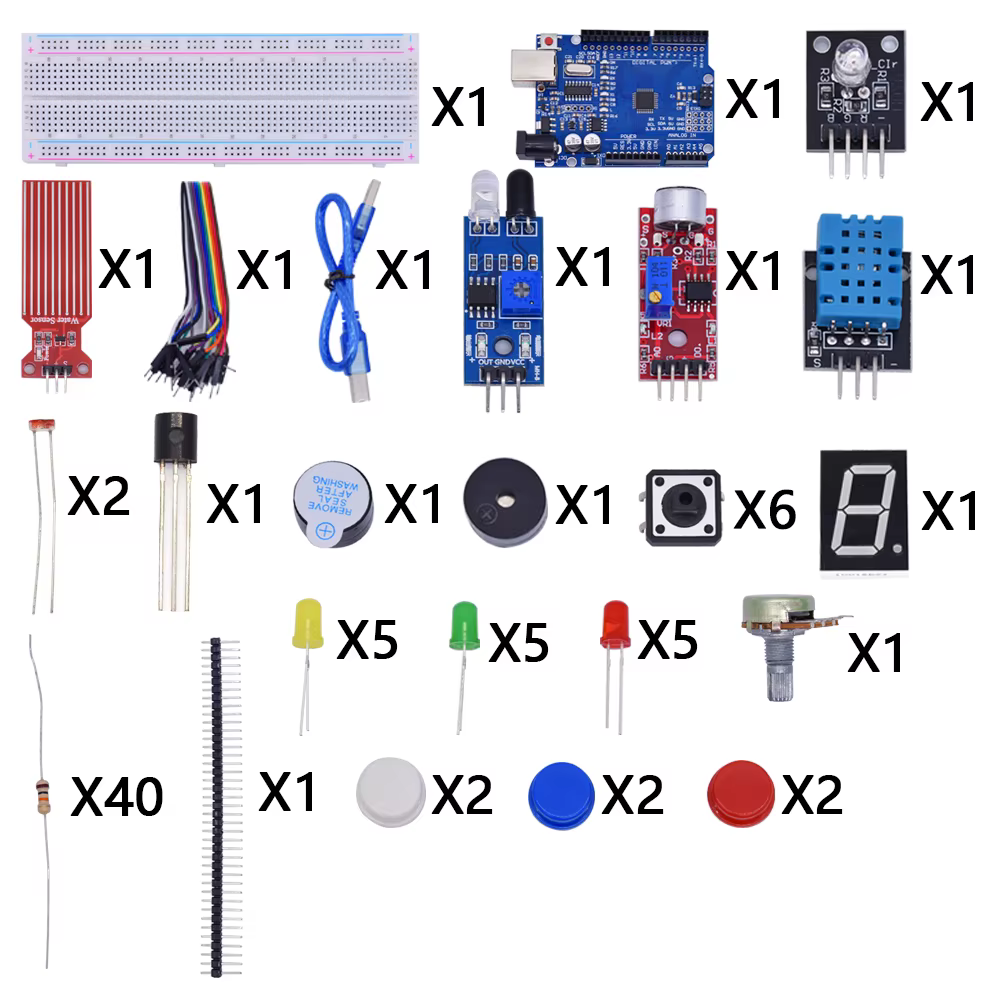 Starter Kit für Arduino Uno R3 Breadboard Basic, einfaches Lernset