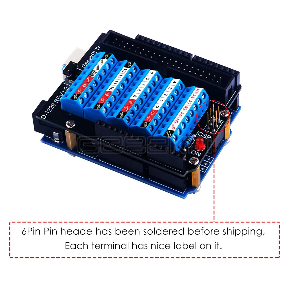 Arduino UNO Schraube Terminal Hut Pre-gelötet ICSP Pin Header Käfig – Bild 2