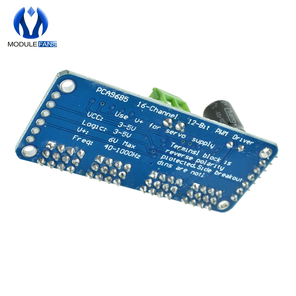 PCA9685 16 Kanal 12-bit PWM Servo Fahrer Board Modul 16CH I2C IIC – Bild 5
