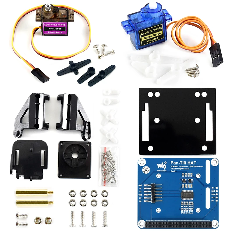 Raspberry Pi 2-DOF Pan Tilt HAT 40PIN GPIO Extension Board I2C – Bild 6