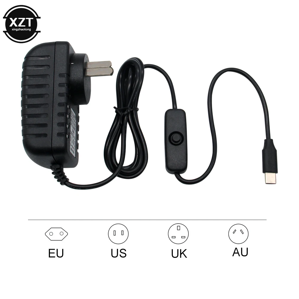 Raspberry Pi 4 Typ-C Netzteil 5V 3A Power Adapter Mit ON/OFF Schalter – Bild 2