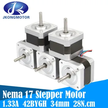 Jkongmotor 5 stücke Nema 17 Stepper Motor 34mm 42BYGH 28N.cm 4-blei 1,8 grad 1,33 EINE Nema 17 Schrittmotor