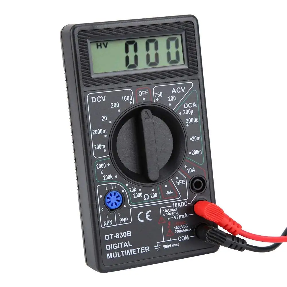 DT830B AC/DC LCD Digital Multimeter 750/1000V Voltmeter Amperemeter – Bild 2