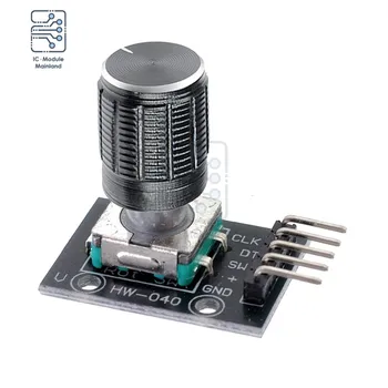 KY-040 Drehgeber Ziegel Sensor Modul Potentiometer mit 15x17mm Welle Dreh D Typ Encoder knopf (5 Stück)