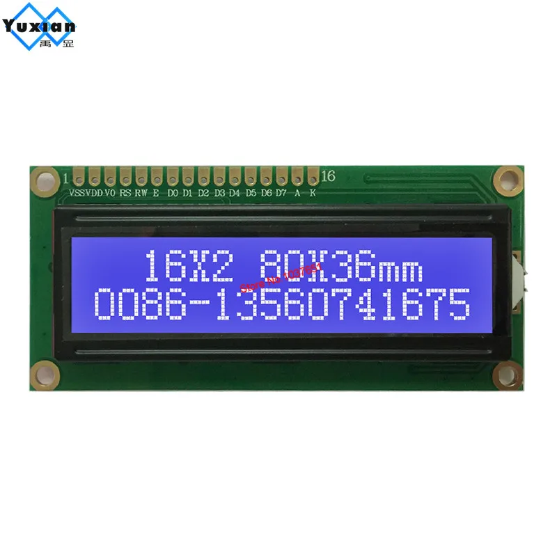1602 16x2 LCD-Anzeigemodul I2C IIC-Platine I2C Kunststoff 3,3 V 5 V – Bild 5