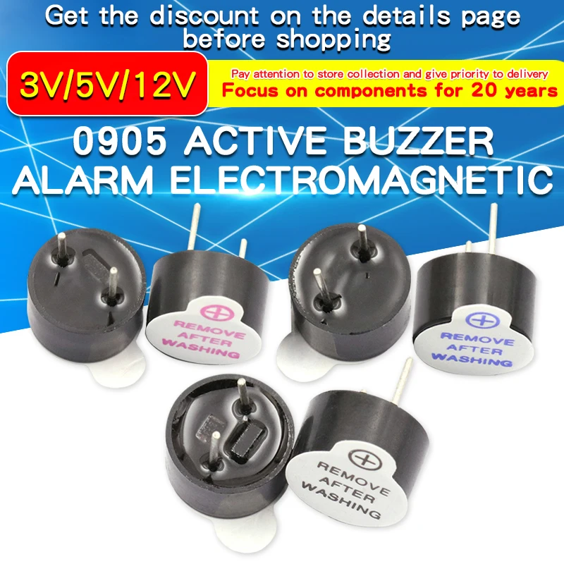 3V 5V 12V 0905 Aktive Summer Magnetische 9*5,5 MM Elektromagnetische 10PCS