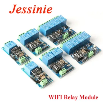 ESP8266 ESP-01 5V 12V 1 2 4-Wege WLAN-Relaismodul Smart Home Fernbedienungsschalter ESP01 WLAN Drahtloses