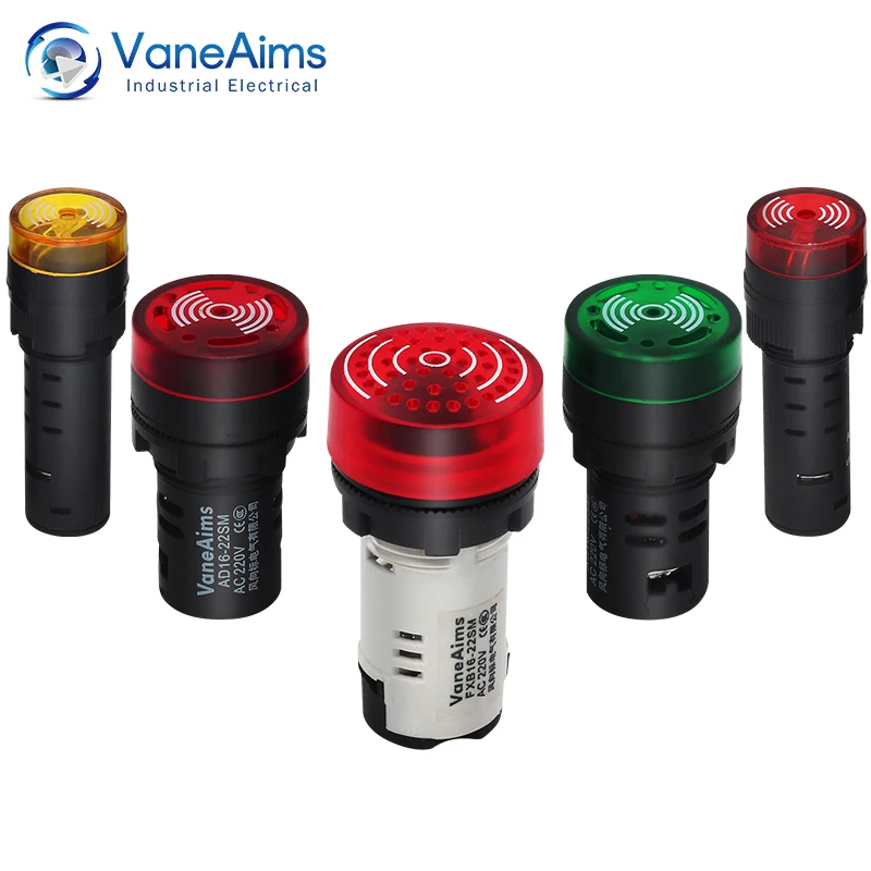 Summer 22mm/16mm Flash LED Alarm Anzeige Licht Signal Lampe Blinkende – Bild 6