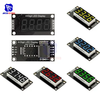 TM1637 0,36 Zoll 4-Bit-LED-Digitalröhrenanzeige 7 Segmente Rot Grün Blau Gelb Weiß LED-Modulplatine mit Stift